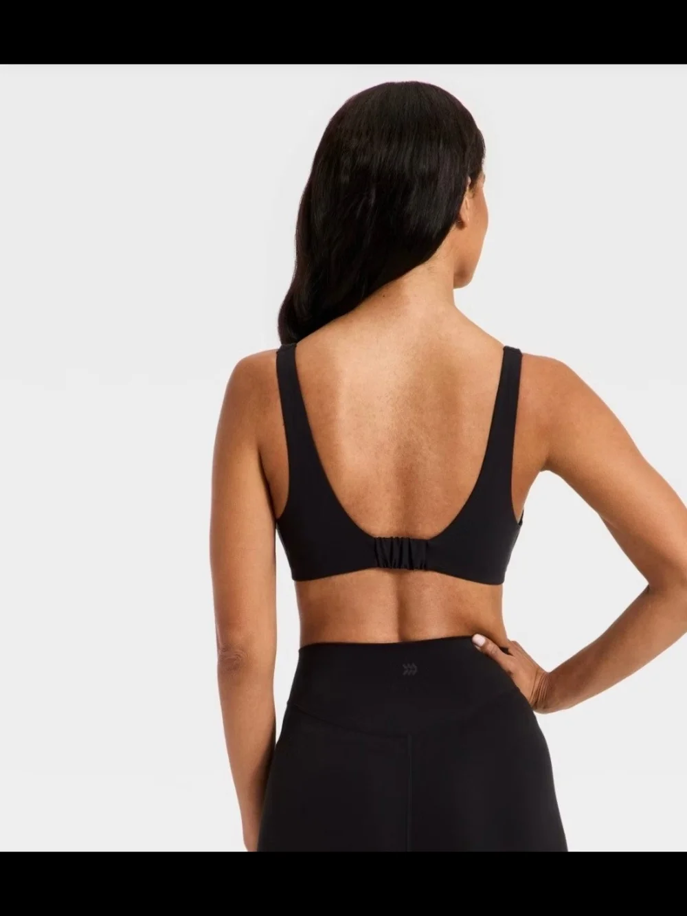 all in motion Black Scoop Seamless Sports Bra